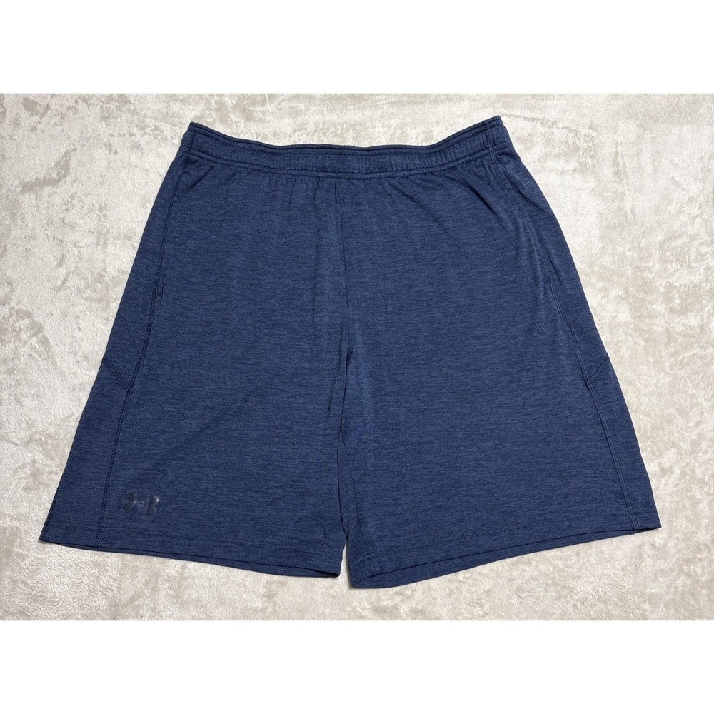 Under Armour Athletic Shorts Men's Size XL Loose Blue HeatGear Pockets